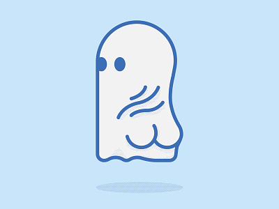 Boo-ty blue boo booty butt character costume cute design flat ghost ghosts halftone halloween illustration illustrator scary shadow spooky texture vector