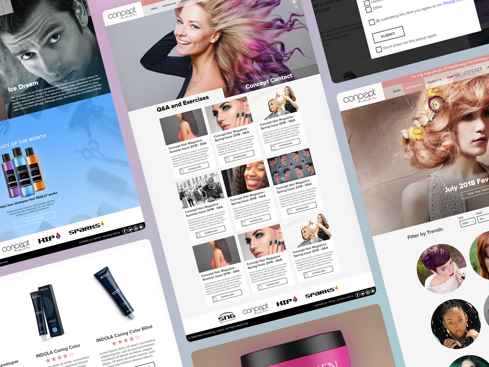 Concept Hair Magazine Website Pages by ALT Agency on Dribbble