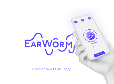 Earworm App 3d adobexd app brand brand identity branding earworm illustration logo shazam typography uiux ux design uxdesign uxui