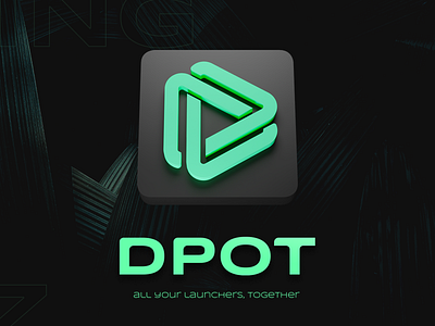 DPOT App Icon 3d adobexd app blender blender3d brand cycles gaming icon illustration launcher logo origin riot steam typography uxui