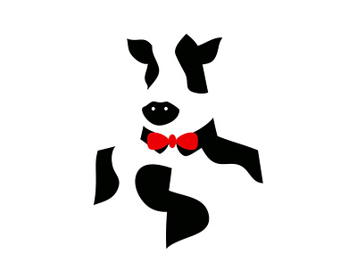 Moo cow illustration serious