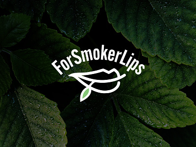 ForSmokerLips Logo Design lips logo nature smokers