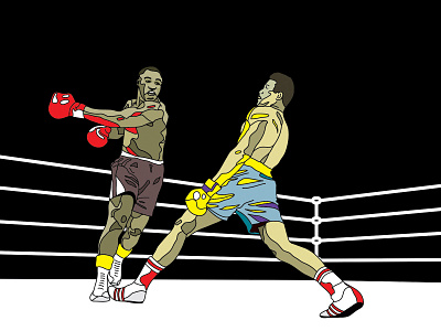 Fight of the Century ali fight frazier illustration