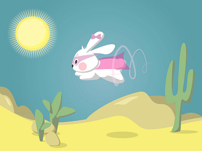 Muna animal bunny cute desert illustration vector