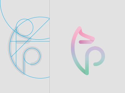 VP design identity logo monogram vp