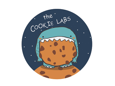 The Cookie Labs adobeillustrator cookie cookie monster cute design illustrator logo monster planet space space art stars