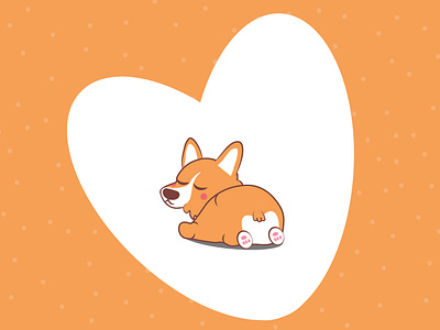 Corgi adobeillustrator adorable animal corgi cute design dog dog illustration illustration illustrator kawaii minimal simple