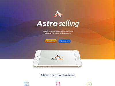 Landing Astroselling app design ux web