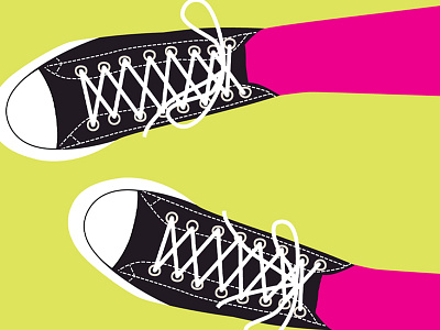 Converse Shoes Illustration converse flat illustration shoes sneakers vector