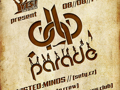 DnB Parade Flyer design flyer minimal typography