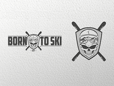 BORN TO SKI - Logo design design illustrator logo logotype typogaphy