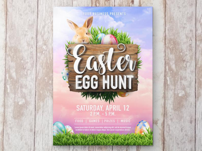 Easter Egg Hunt Flyer by Tiffany Deutz on Dribbble