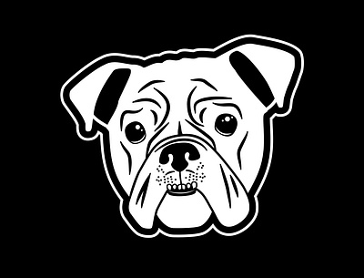 Bulldog Illustration Logo adobe black and white branding bulldog design dog frenchbulldog illustration illustrator logo logo design vector