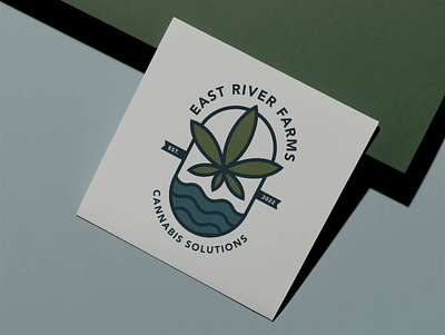 East River Farms Cannabis Company badge logo branding cannabis design farm graphic design illustration logo logo design typography vector