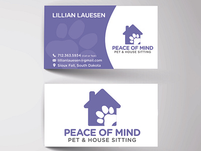 Peaceofmind Businesscards Mockup branding business card design design flat icon illustration logo typography vector
