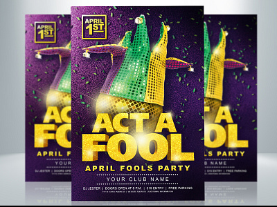 April Fools Party Flyer design event promotion flyer flyer design flyer template photoshop art poster poster art typography