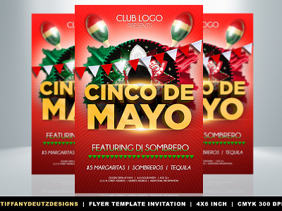 Cinco De Mayo Flyer Template event promotion flyer artwork flyer design flyer template photoshop art poster poster art template design typography