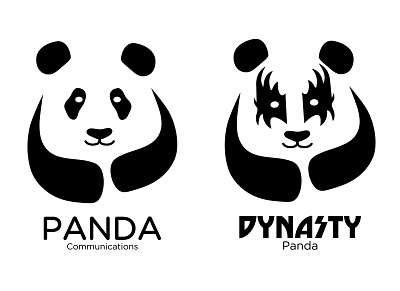 Panda Logos branding dailylogochallange design funny illustration icon illustration logo panda bear panda logo typography vector