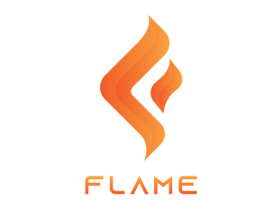Flame Logo branding design fire fire logo flame flame logo gradient icon illustration logo orange typography vector