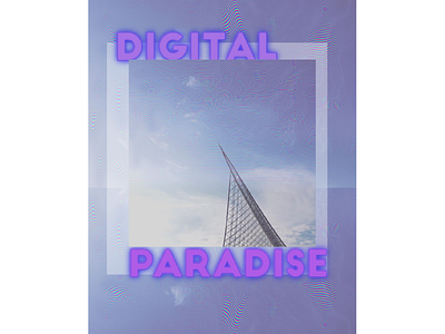 Digital Paradise design illustration poster design vaporware vaporwave