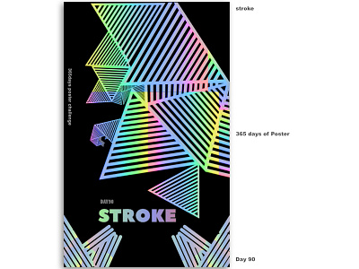 365-90 365 daily challenge 365 days poster affinitydesigner daily challange graphic art pattern poster design stroke