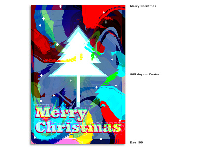 365-100 365 daily challenge 365 days poster 365 project affinitydesigner challange daily challange design merrychristmas poster design