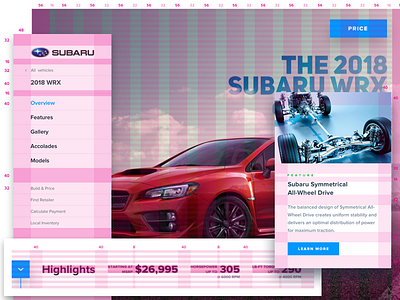 Subaru WRX 2018 subaru subaru.com ui ux web design wrx wrx sti