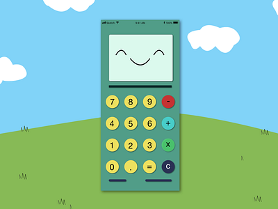 Dailyui 004 - Calculator adventure time bimo calculator app dailyui dailyui004