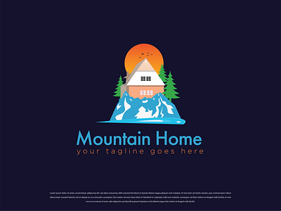 Mountain Home logo design branding graphic design illustration logo logo design logo design branding logo design concept logo designer logo designs logodesign logos minimalist logo mountain logo typography ux