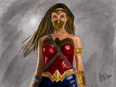 Wonder Woman Wearing mask