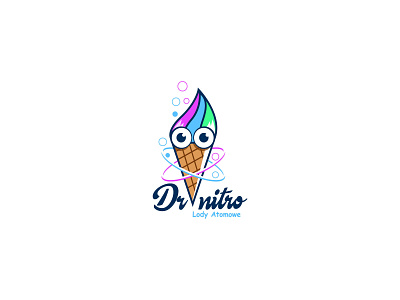 Dr nitro creative logo graphic design ice cream logo icecream logo modern logo
