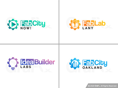 fabcity logo fab lab logo fabcity logo fabcity now logo fabcity oakland logo fablab lany logo fablab logo idea builder labs logo lab logo mechanic logo modern logo podcast logo