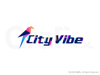 City Vibe logo bird logo city vibe logo city vibe logo colorful bird logo colorful logo modern logo