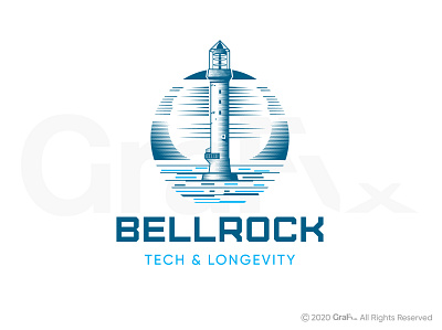Light house logo bellrock logo light house icon light house logo retro logo tech logo