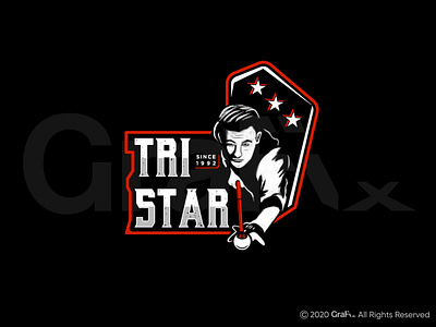 Tristar 8 ball logo pool club logo pool logo