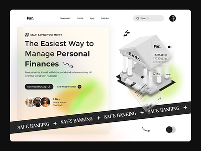 Finance Management Web UI finance app finance management finance website landing page ui website website design