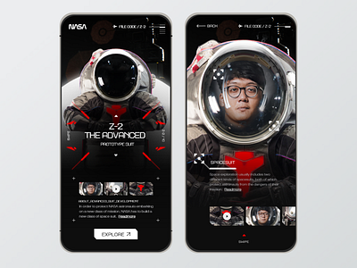 NASA Futuristic company profile - UI UX Mobile Application company company profile company profile design design futuristic mecha nasa scifi scifiart space ui ux xd