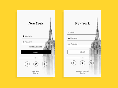Daily UI challenge 001 - Sign in app mobile responsive sign in ui ux