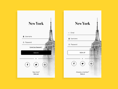 Daily UI challenge 001 - Sign in app mobile responsive sign in ui ux