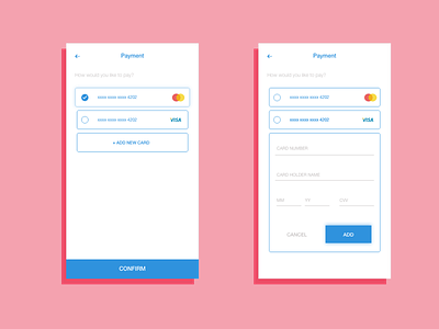 Daily UI 002 - Card checkout app design checkout daily ui minimal mobile payment responsive ui ux