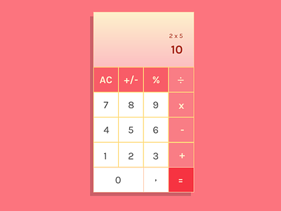 Daily UI Challenge 004 - Calculator app design calculator daily ui mobile ui ux
