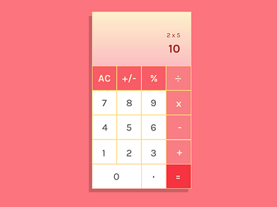 Daily UI Challenge 004 - Calculator