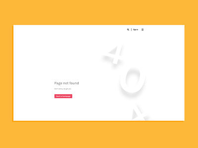 Daily UI Challenge 008 - 404 page