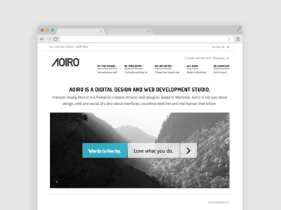 First Look at Aoiro Studio V5 - Coming soon! aoiro studio redesign site web