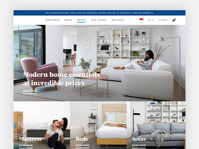 Home Furniture Web Design - Homepage