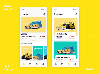 Sport shoes application interface-3 design shoes ui ux