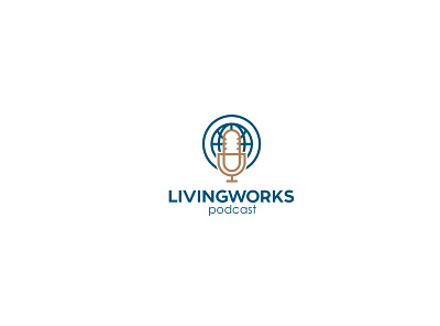 LivingWorks Podcast design logo logo 2d logo a day logo design logotype