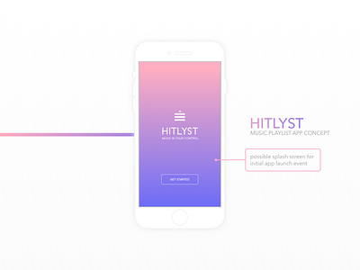 Hitlyst App Concept app concept music playlist simple ui ux