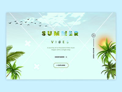 Summer Vibes UI app branding design design app flat illustration lettering logo mohit nagar motivation typography ui ux