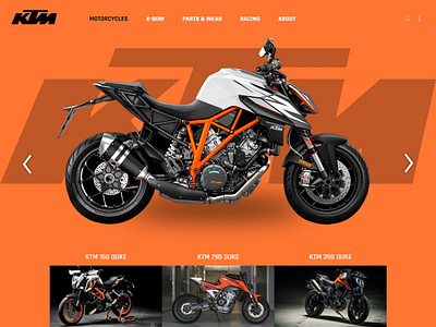 KTM Brand UI CONCEPT branding design flat logo mohit nagar motivation typography ui ui ux web design concept ux web